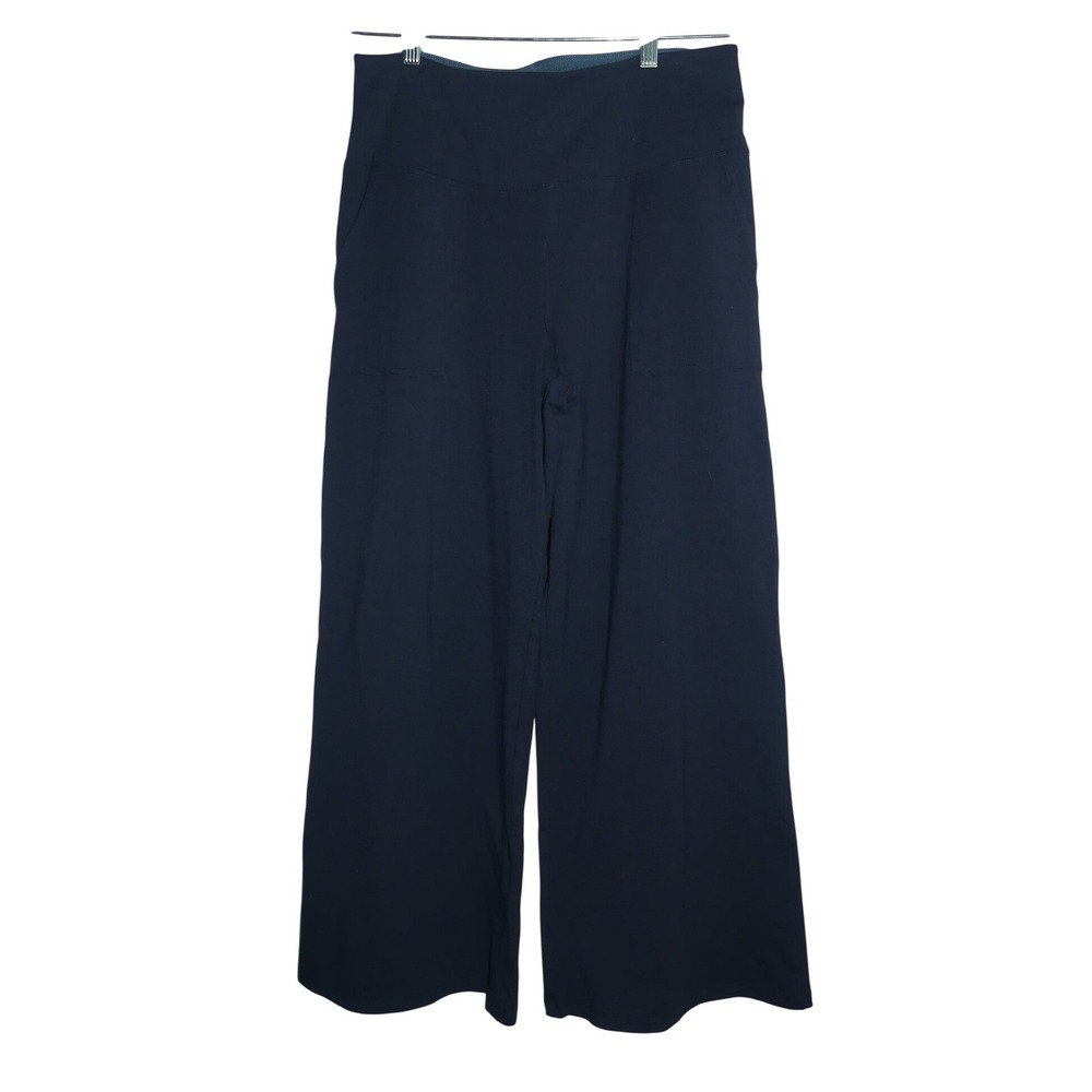 Women With Control Black Pull On Wide Leg Athletic Pants Sz M Athleisure